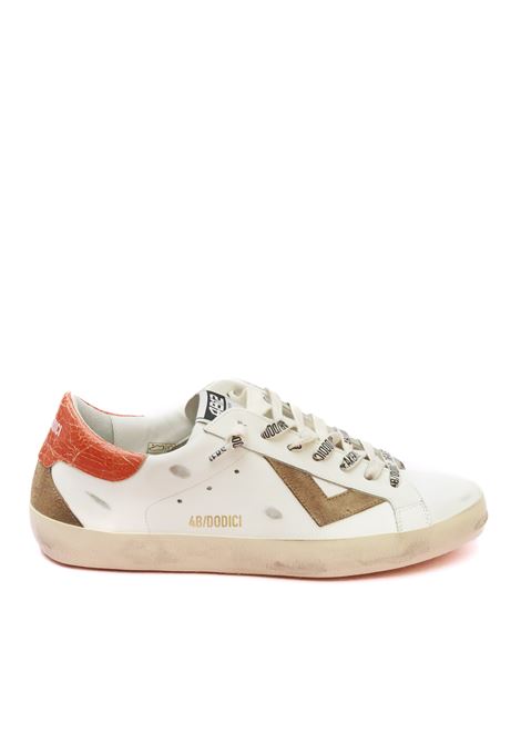 Sneaker suprime bianco/arancio 4B12 | SUPRIME UU204-BIA/ARANCIO